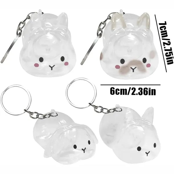 Dog Hair Keychain Pet Fur Keepsake Refillable with Key Ring