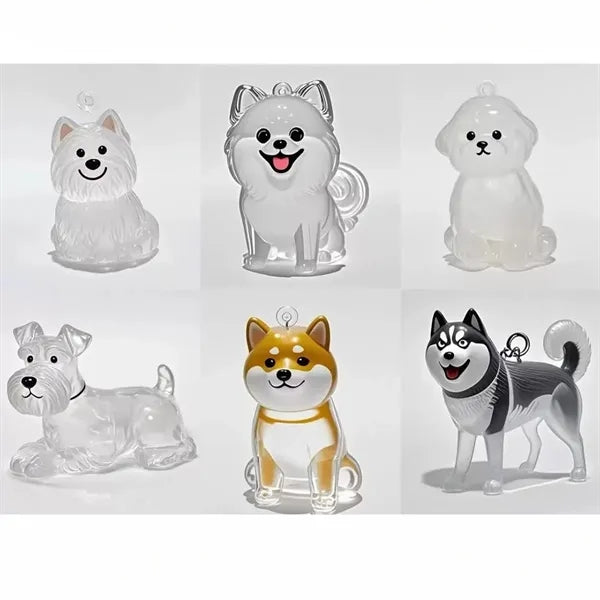 Dog Hair Keychain Pet Fur Keepsake Refillable with Key Ring