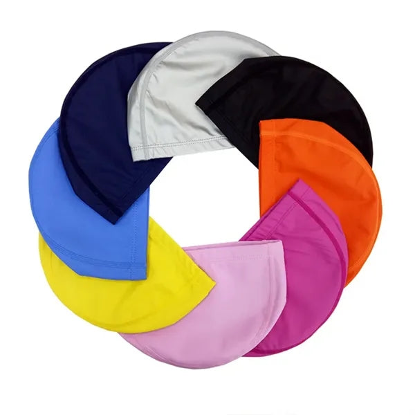 Adult PU Coating Fabric Swim Cap