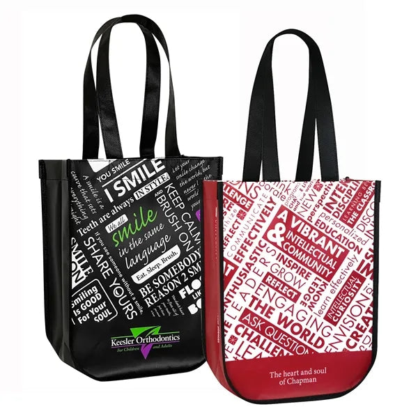 Round-Corner Lululemon Style Laminated Gift Bag 9"x12"x4.5"