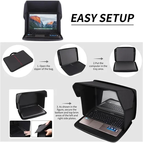 2 In 1 Foldable Laptop Sun Shade