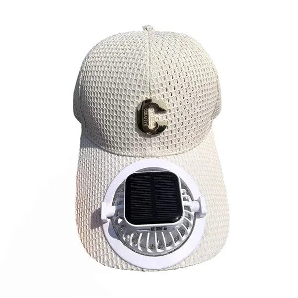 Outdoor Solar Fan Sun Hat Breathable Mesh