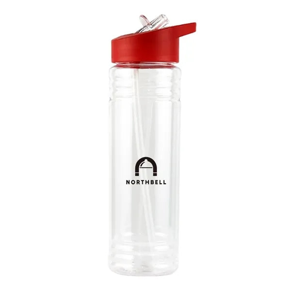 Clear Water Bottle With Straw
