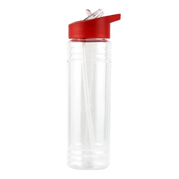 Clear Water Bottle With Straw