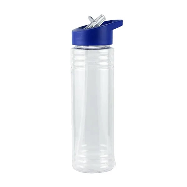 Clear Water Bottle With Straw