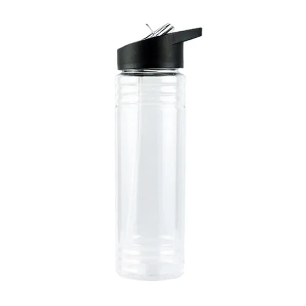 Clear Water Bottle With Straw