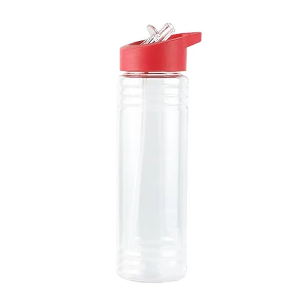 Clear Water Bottle With Straw