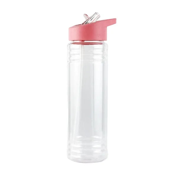 Clear Water Bottle With Straw
