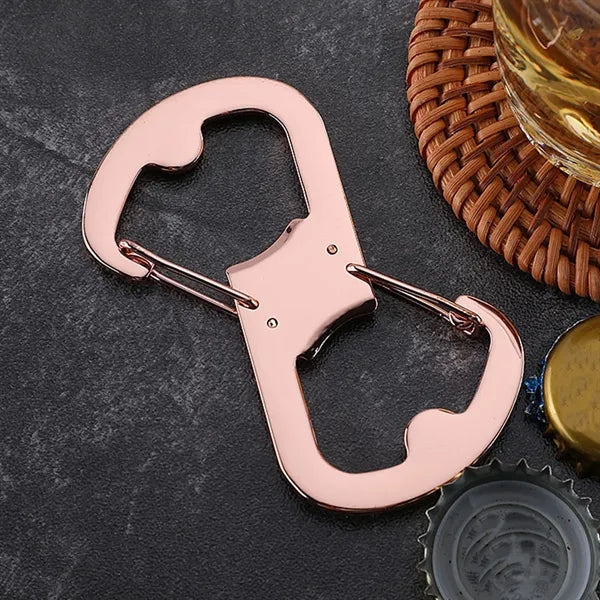 Tactical Stainless Steel Carabiner Keychain Bottle Opener