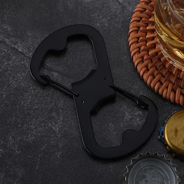 Tactical Stainless Steel Carabiner Keychain Bottle Opener