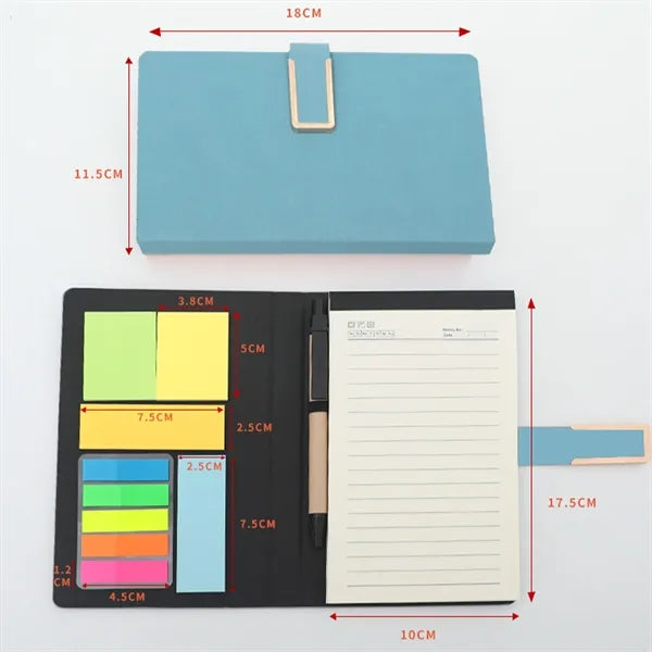 All in One Notebook with 3 Sizes Built in Sticky Note