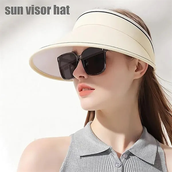 Foldable Wide Brim Visor Hat