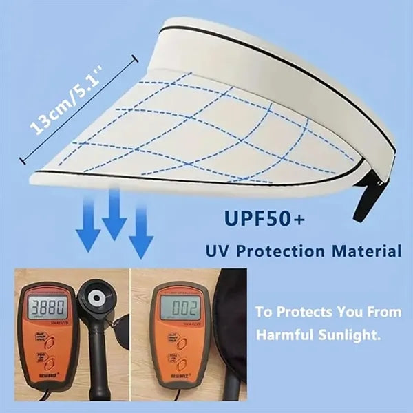 Foldable Wide Brim Visor Hat