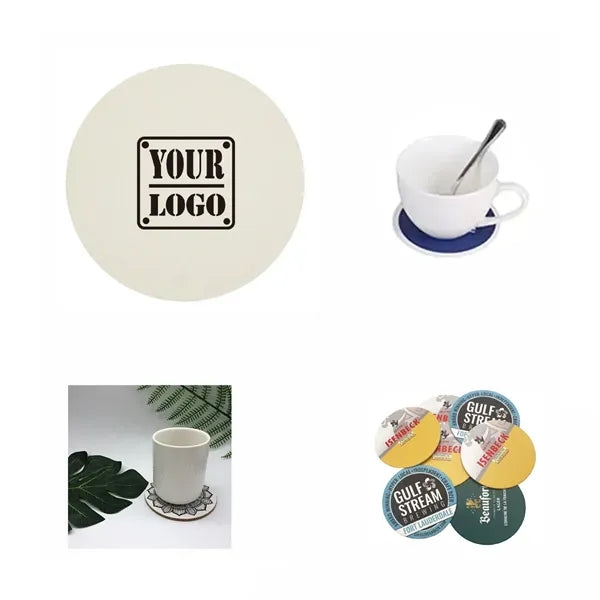 Round Absorbent Paper Coaster