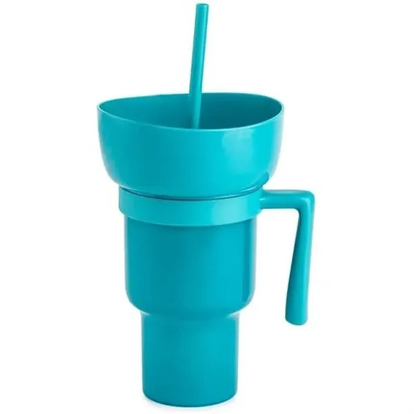 Handle Straw Cup with Snack Lid