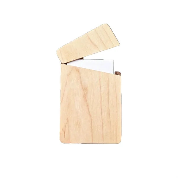 Black Walnut Wood Magnetic Business Card Holder