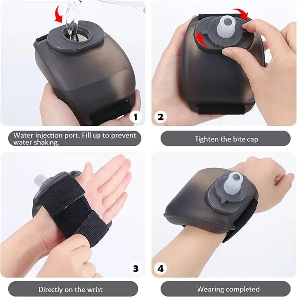Portable Wrist Strap Water Bottle