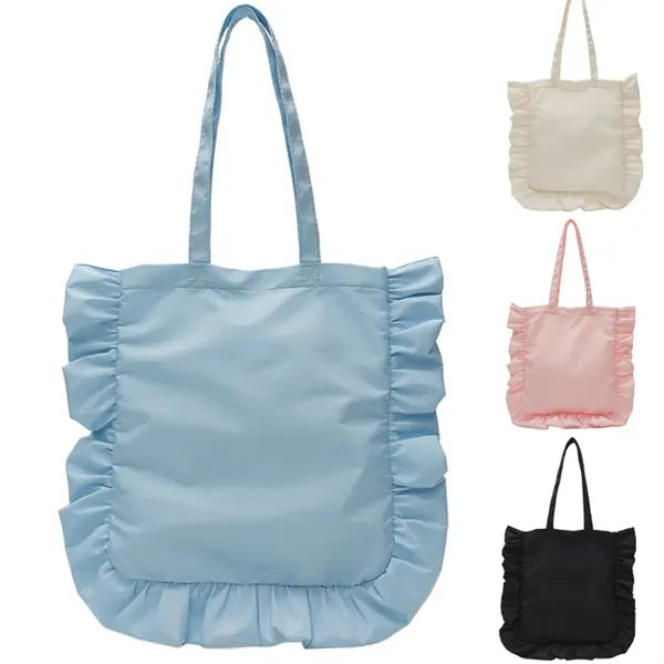 Vintage Women Tote Bags French Style Ruffles