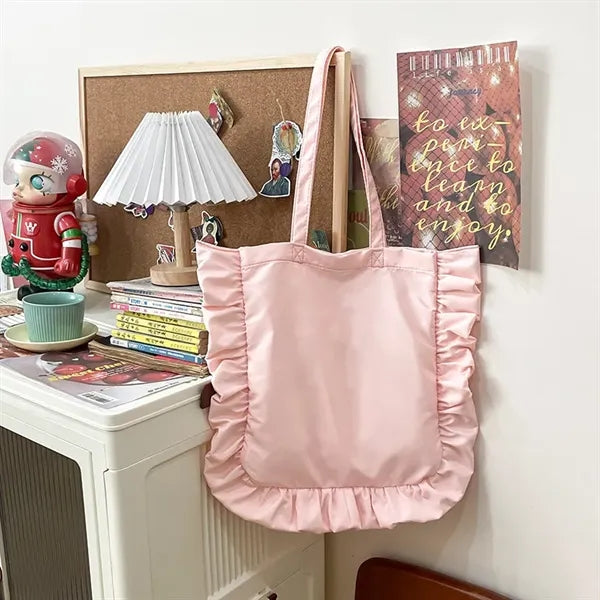 Vintage Women Tote Bags French Style Ruffles