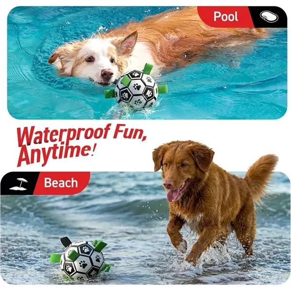 World Cup Dog Toy Soccer Ball with Strap Durable