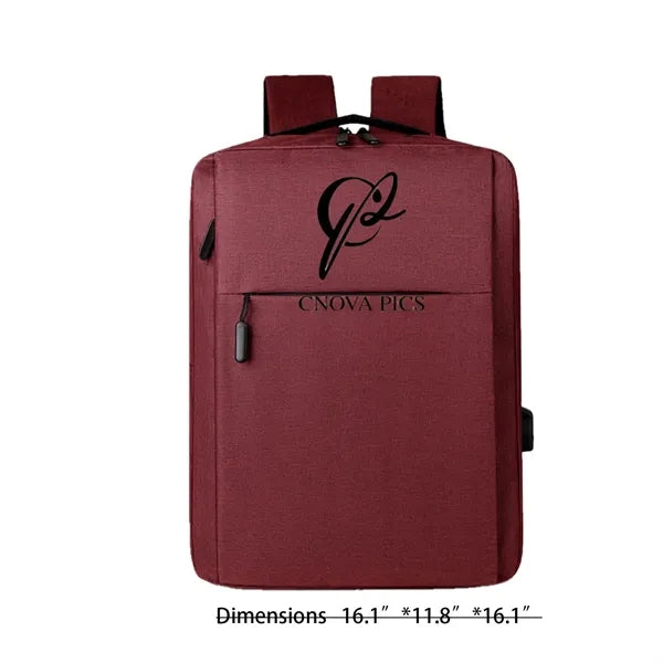Logo Large Capacity Casual Sports Backpack - Oxford F