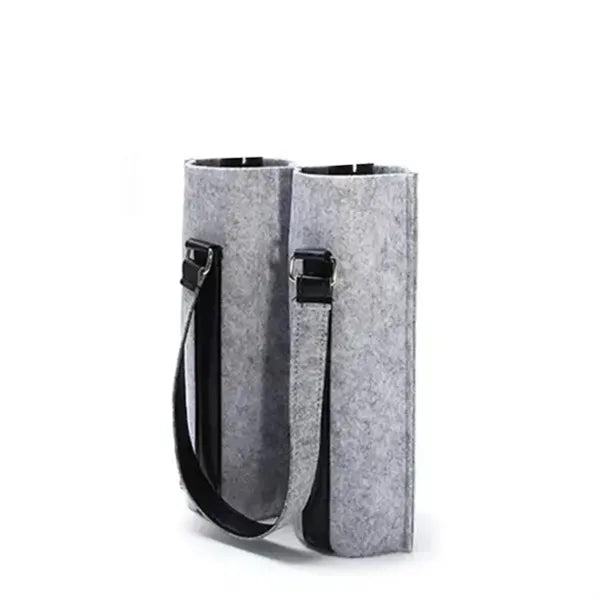 Felt Wine Tote Bag For 2 Bottles