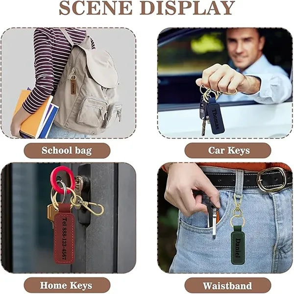 Leather Key Chain for Car
