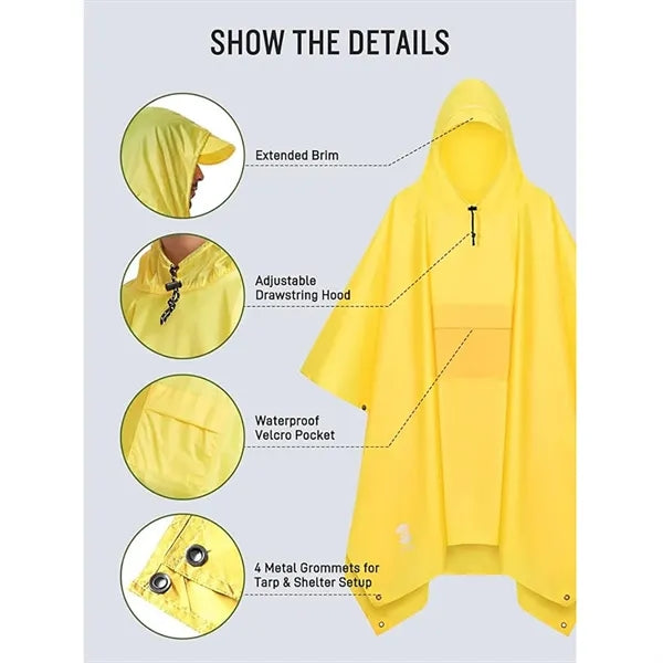 Outdoor 3 in 1 Travel Raincoat