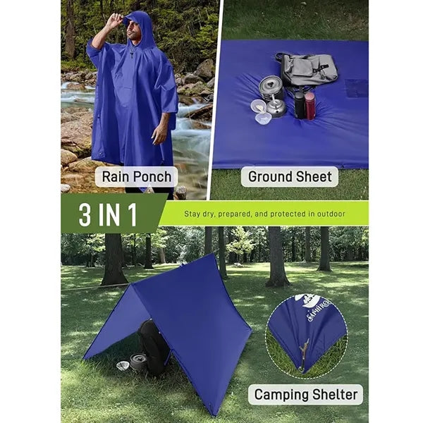 Outdoor 3 in 1 Travel Raincoat