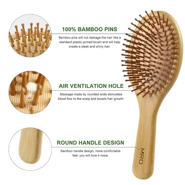 Eco-Friendly Wood Hair Comb Set (4PCS)
