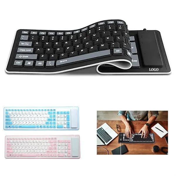 Foldable Waterproof And Dustproof Silicone Keyboard