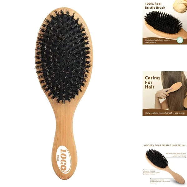 Bamboo Boar Bristle Hair Brush