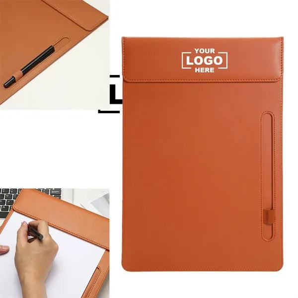 A4 Leather Magnetic Clipboard