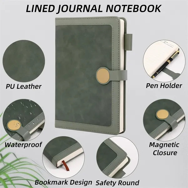 A5 PU Leather Magnetic Notebook