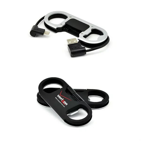 Portabl Keychain Bottle Opener USB Charging Cord