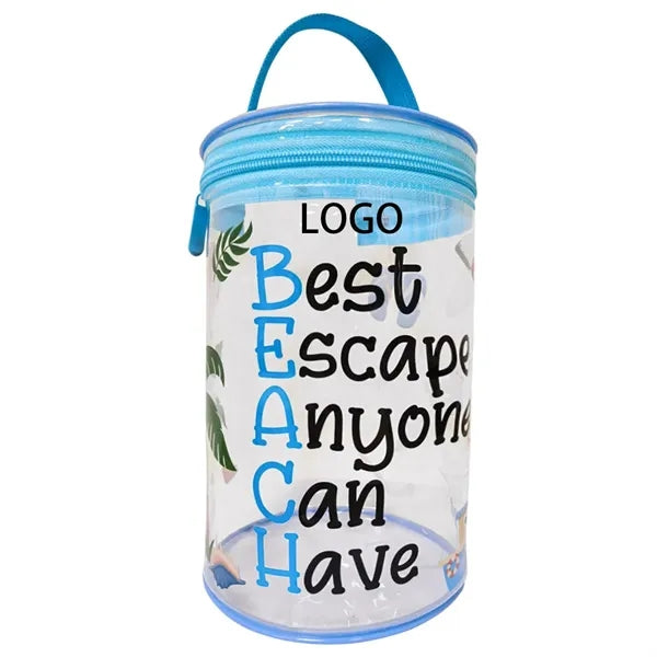 Beach Clear PVC Cylinder Bag