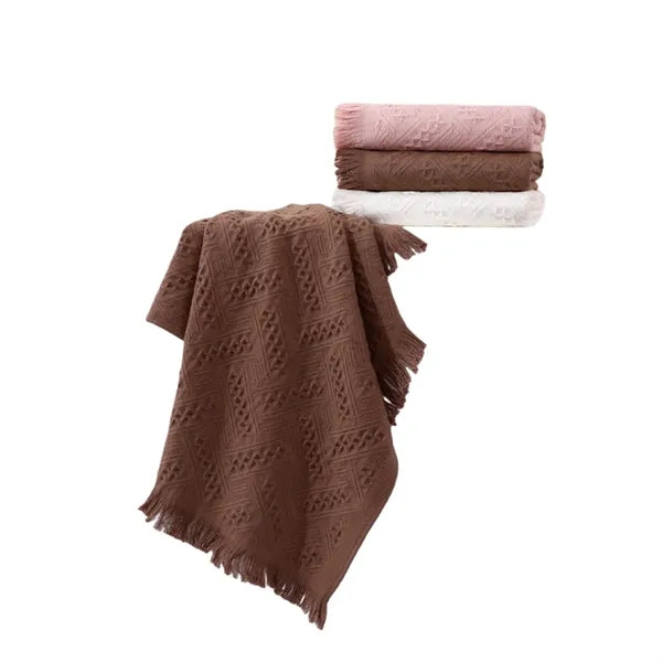 Pure Cotton Fringe Towel