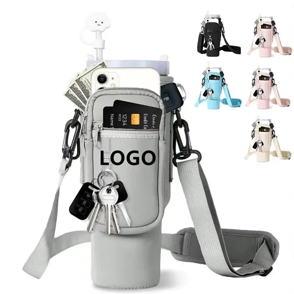 40oz Water Bottle-Holder with Strap