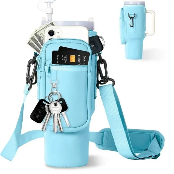 40oz Water Bottle-Holder with Strap