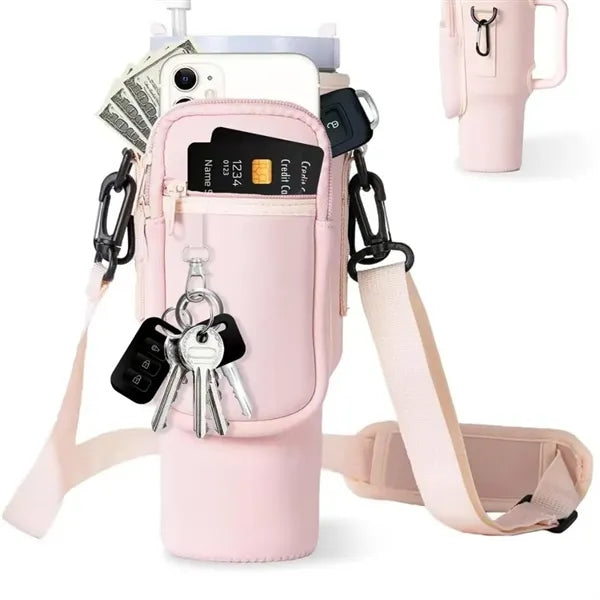 40oz Water Bottle-Holder with Strap