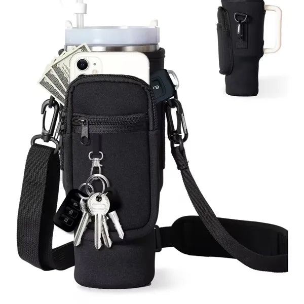 40oz Water Bottle-Holder with Strap