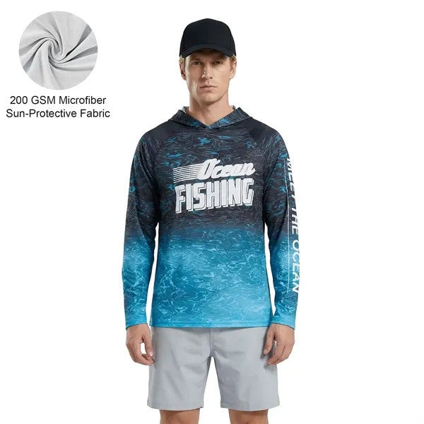 Unisex Custom Sublimated SolarProtec Fishing Hoodie 200GSM