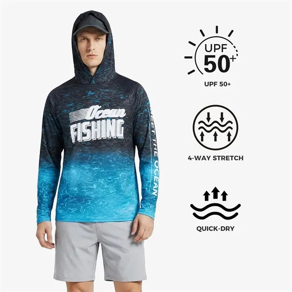 Unisex Custom Sublimated SolarProtec Fishing Hoodie 200GSM