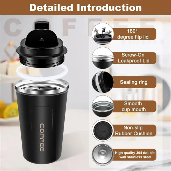 12 oz Travel Coffee Mug with Lid Pill Proof