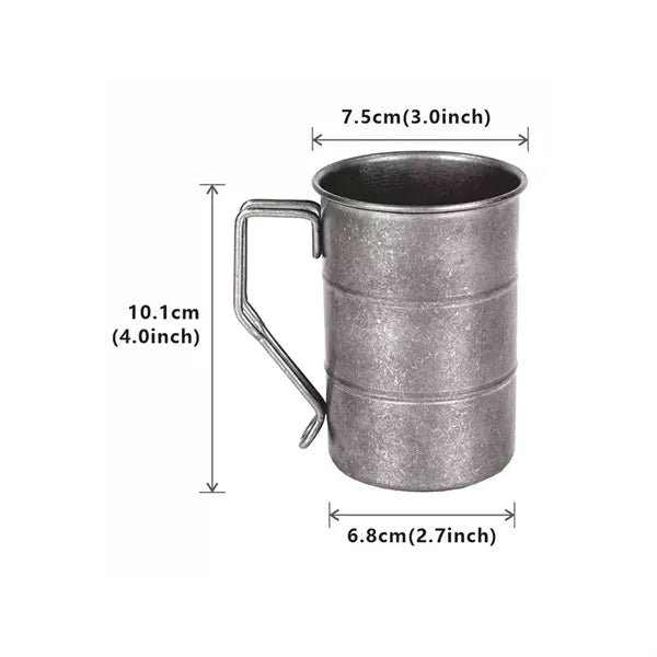 12 OZ Vintage 304 Stainless Steel Camping Cups