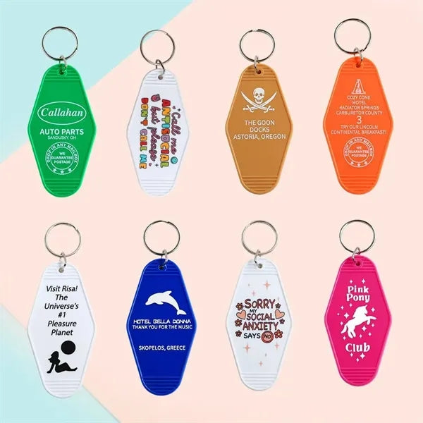 Colorful Plastic Hotel Keychain