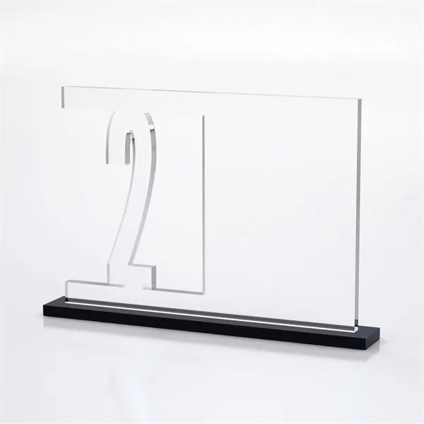Anniversary Number Cutout Achievement Acrylic Award on Base