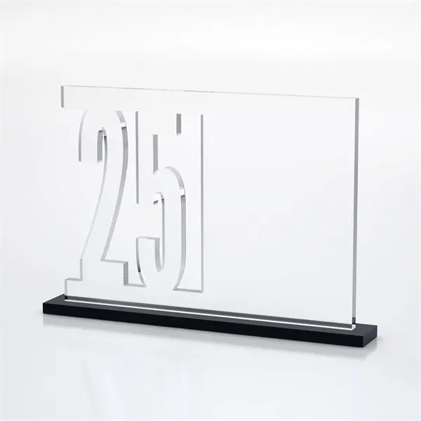 Anniversary Number Cutout Achievement Acrylic Award on Base