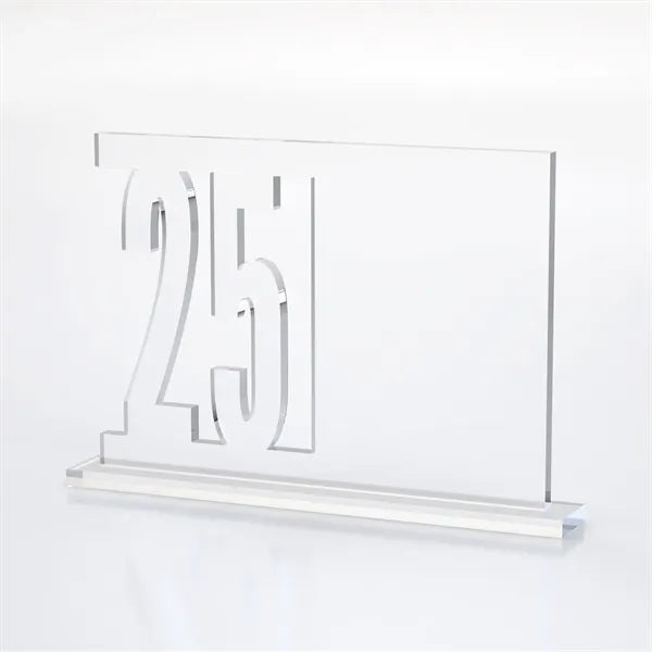 Anniversary Number Cutout Achievement Acrylic Award on Base