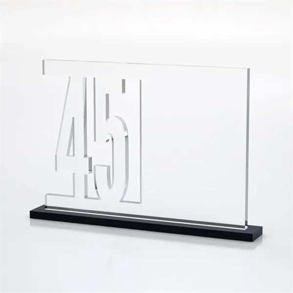 Anniversary Number Cutout Achievement Acrylic Award on Base